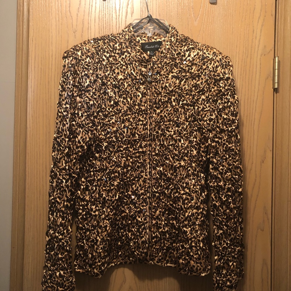 Scarlet Nite Leopard Print Jacket - image 1